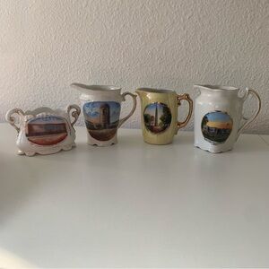 Set of 4 Vintage Souvenir Vase
